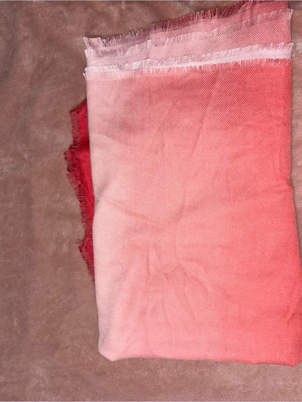 Pink to Coral Gradient Scarf